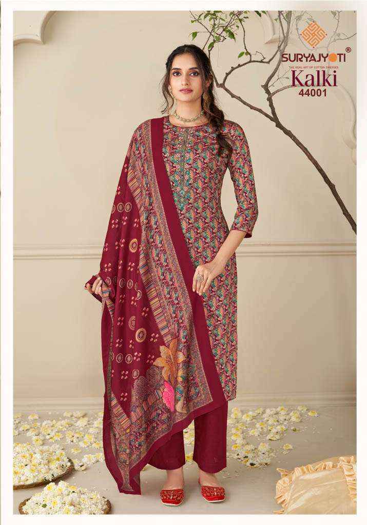 Suryajyoti Kalki Vol 44 Jam Satin Dress Material 8 Pcs Catalouge
