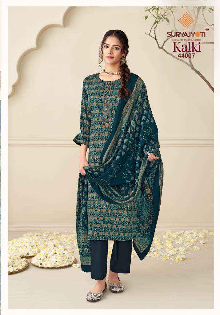 Suryajyoti Kalki Vol 44 Jam Satin Dress Material 8 Pcs Catalouge