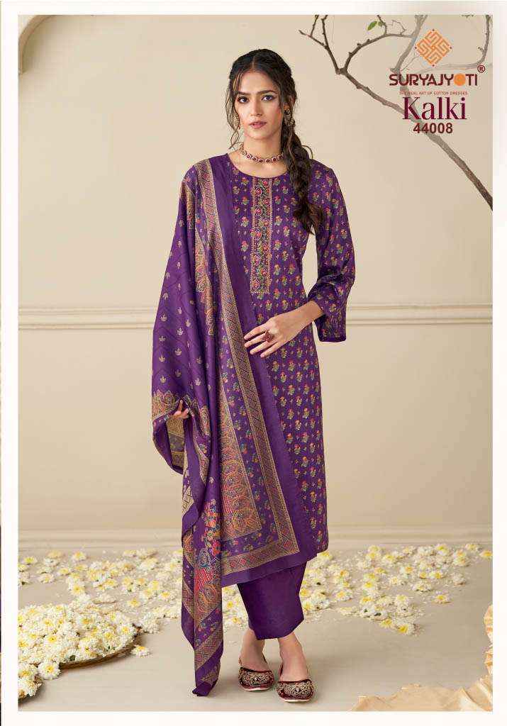 Suryajyoti Kalki Vol 44 Jam Satin Dress Material 8 Pcs Catalouge