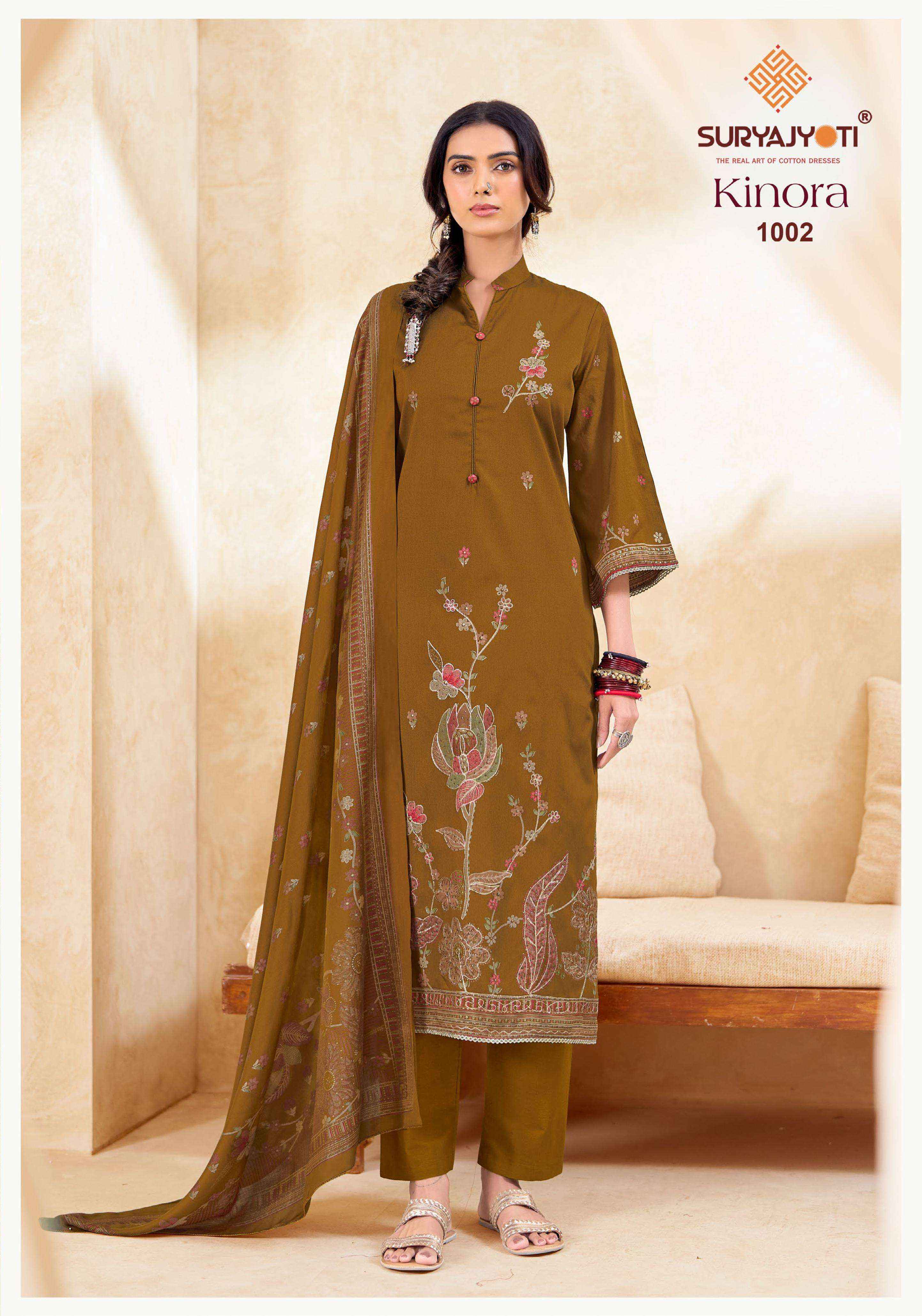 Suryajyoti Kinora Vol 1 Jam Satin Dress Material 6 pcs Catalogue