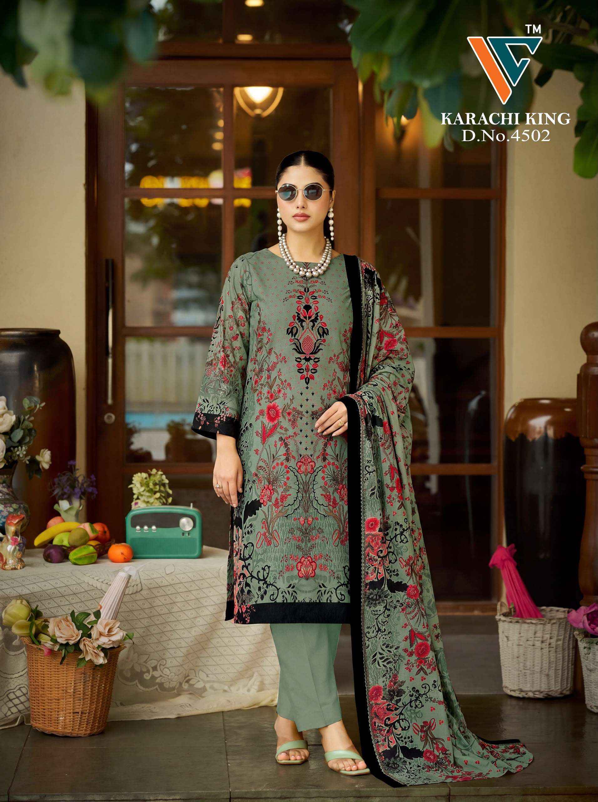 Vandana Creation Karachi King Vol 45 Cotton Dress Material 8 pcs Catalogue