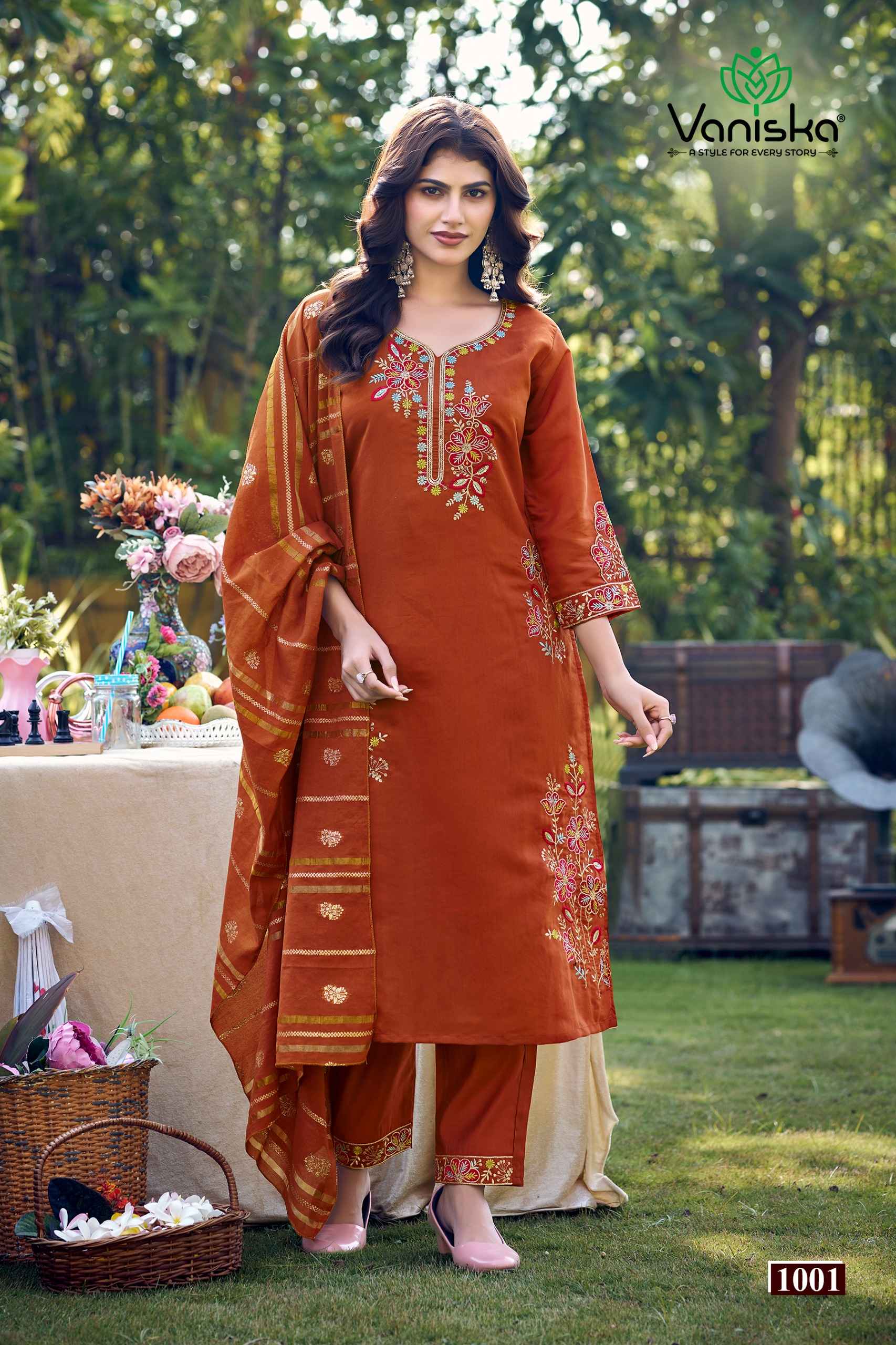 Vaniska Fashion Gulzar Chanderi Silk Kurti Combo 6 pcs Catalogue
