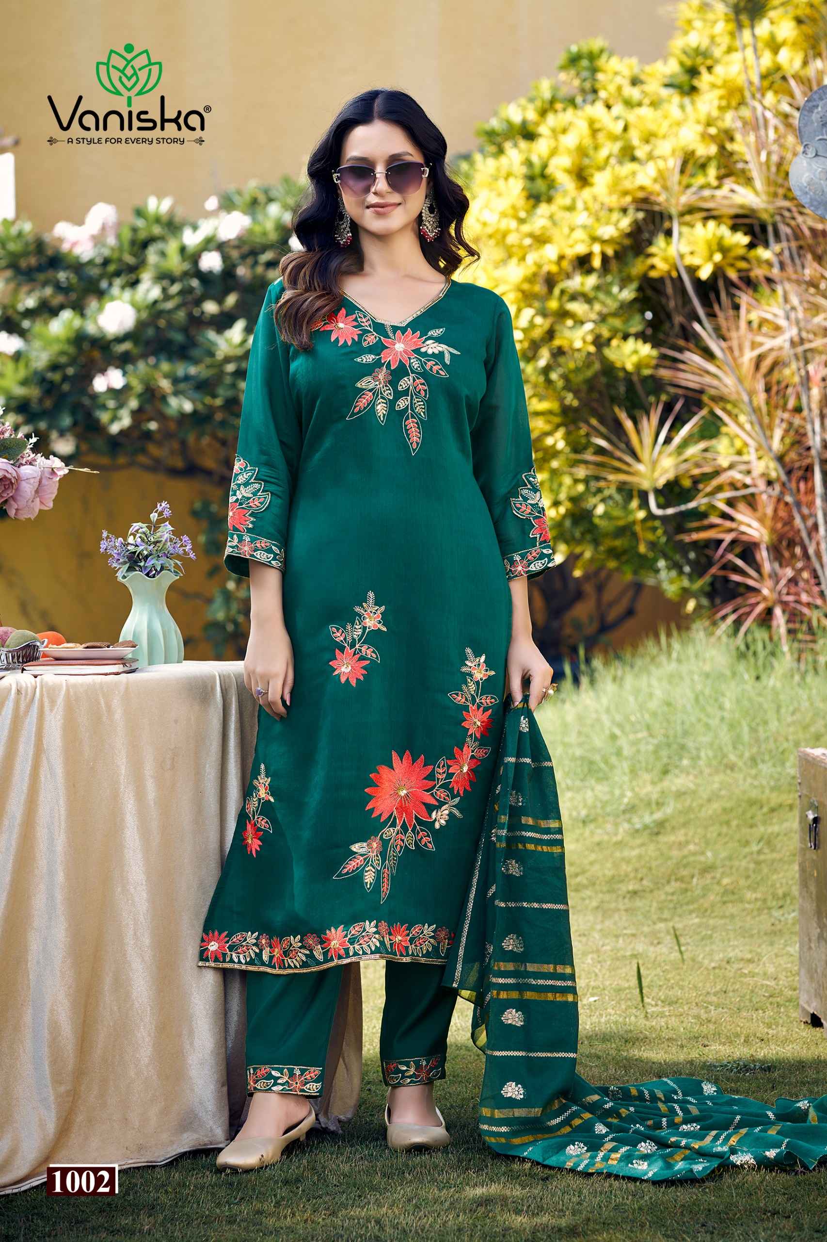 Vaniska Fashion Gulzar Chanderi Silk Kurti Combo 6 pcs Catalogue