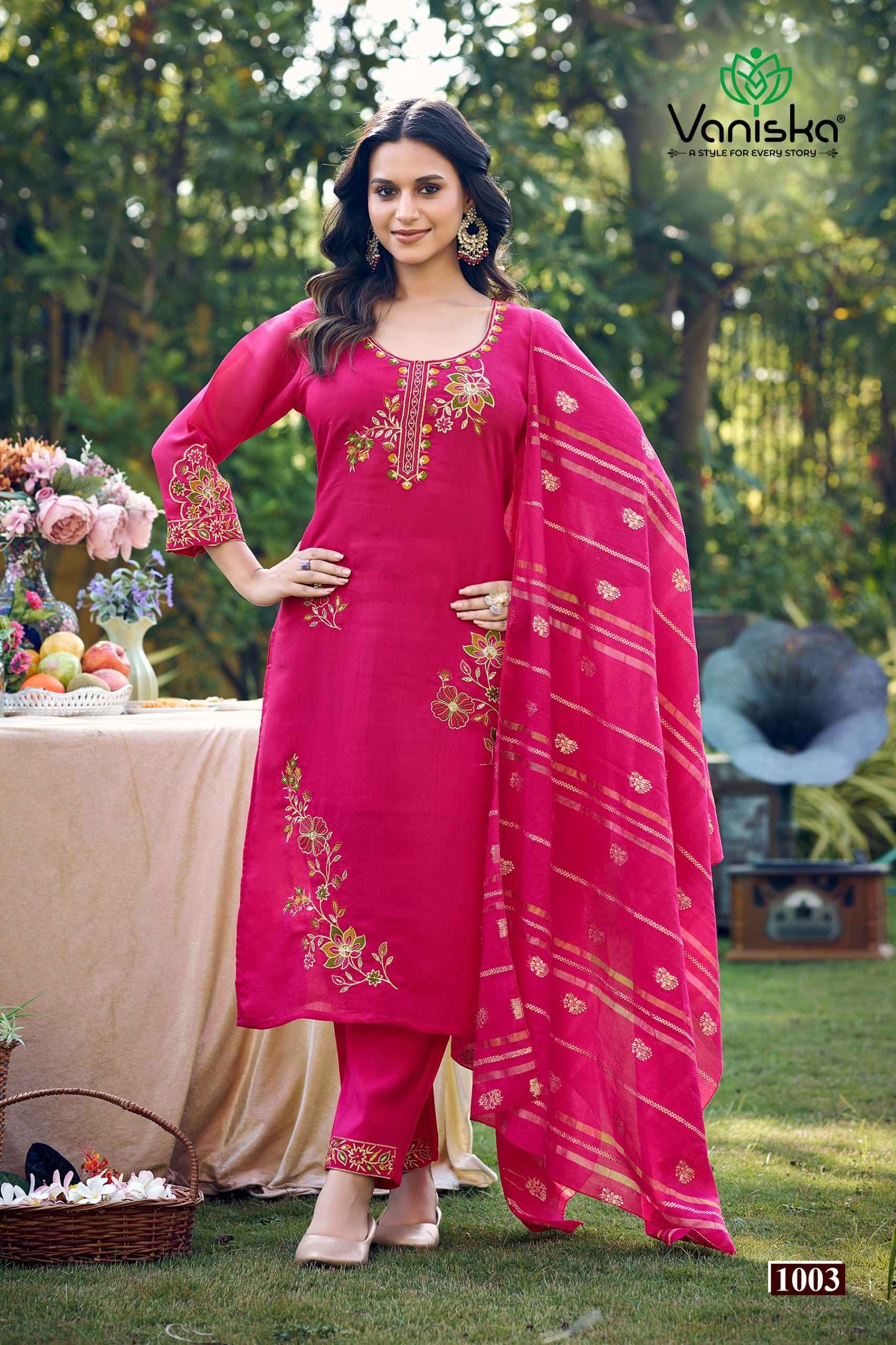 Vaniska Fashion Gulzar Chanderi Silk Kurti Combo 6 pcs Catalogue