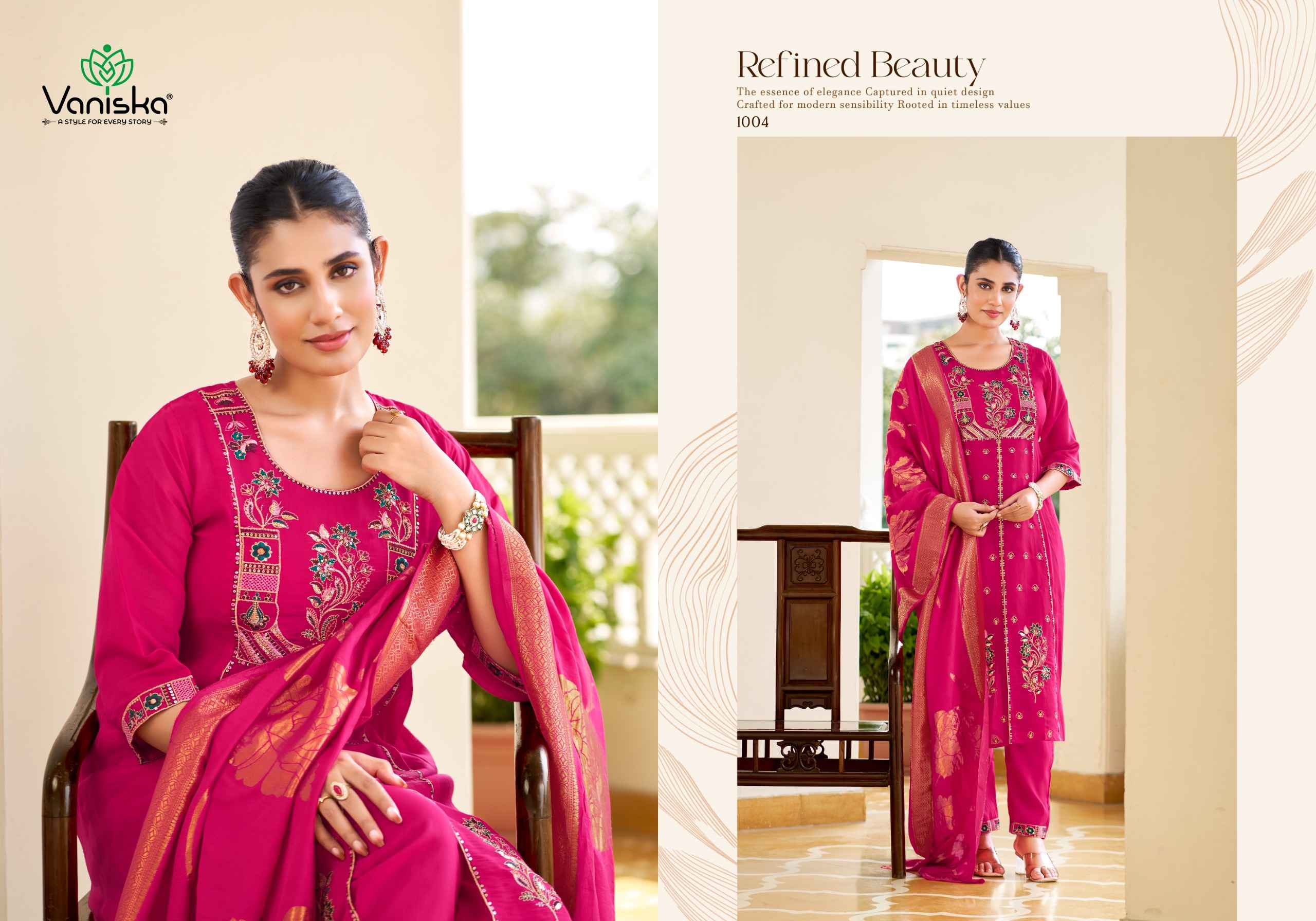 Vaniska Fashion Sayuri Vol 1 Chanderi Silk Kurti Combo 6 pcs Catalogue