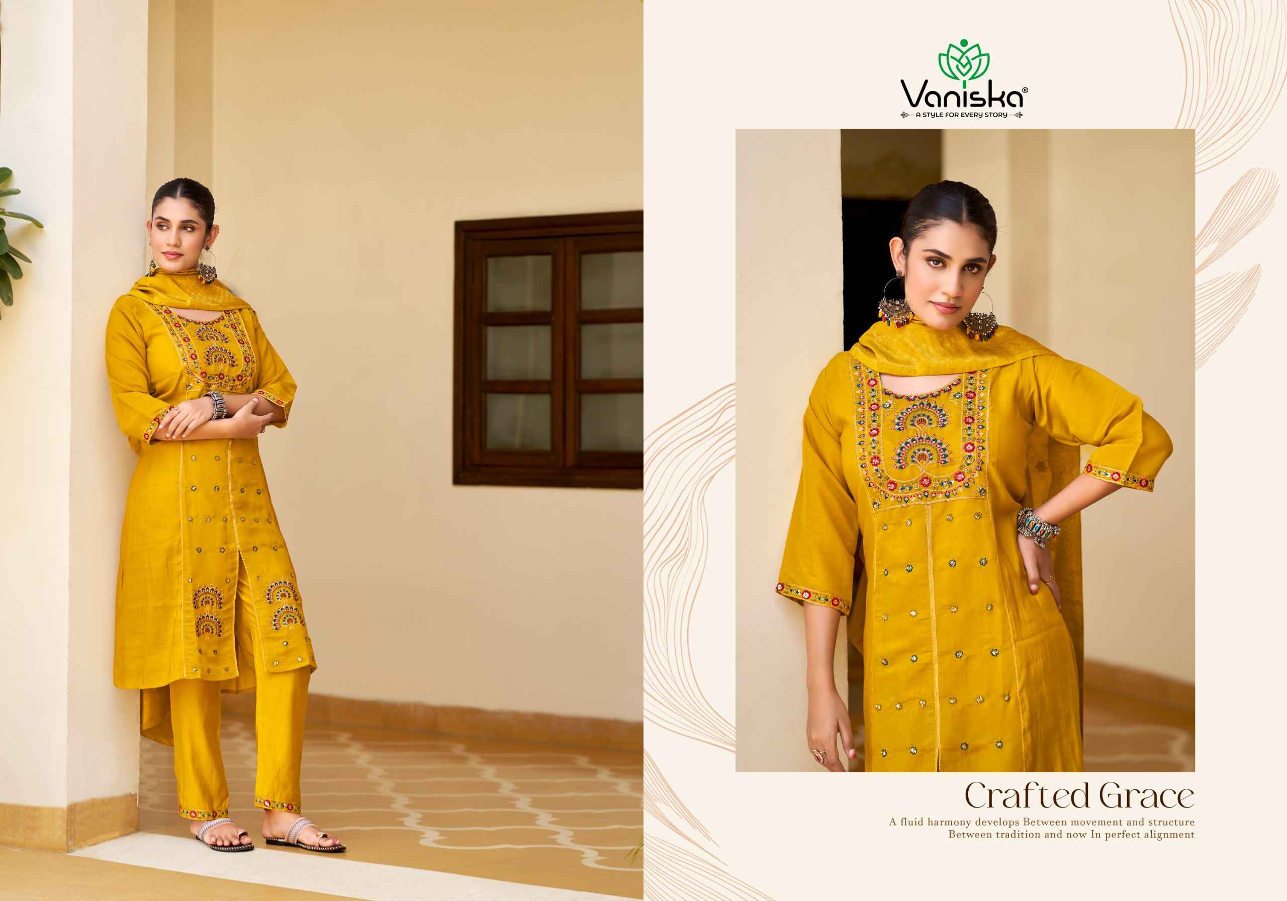 Vaniska Fashion Sayuri Vol 1 Chanderi Silk Kurti Combo 6 pcs Catalogue