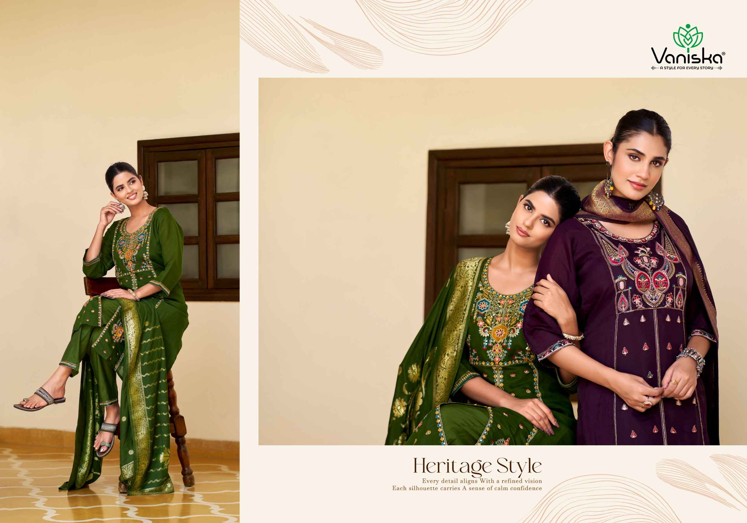 Vaniska Fashion Sayuri Vol 1 Chanderi Silk Kurti Combo 6 pcs Catalogue