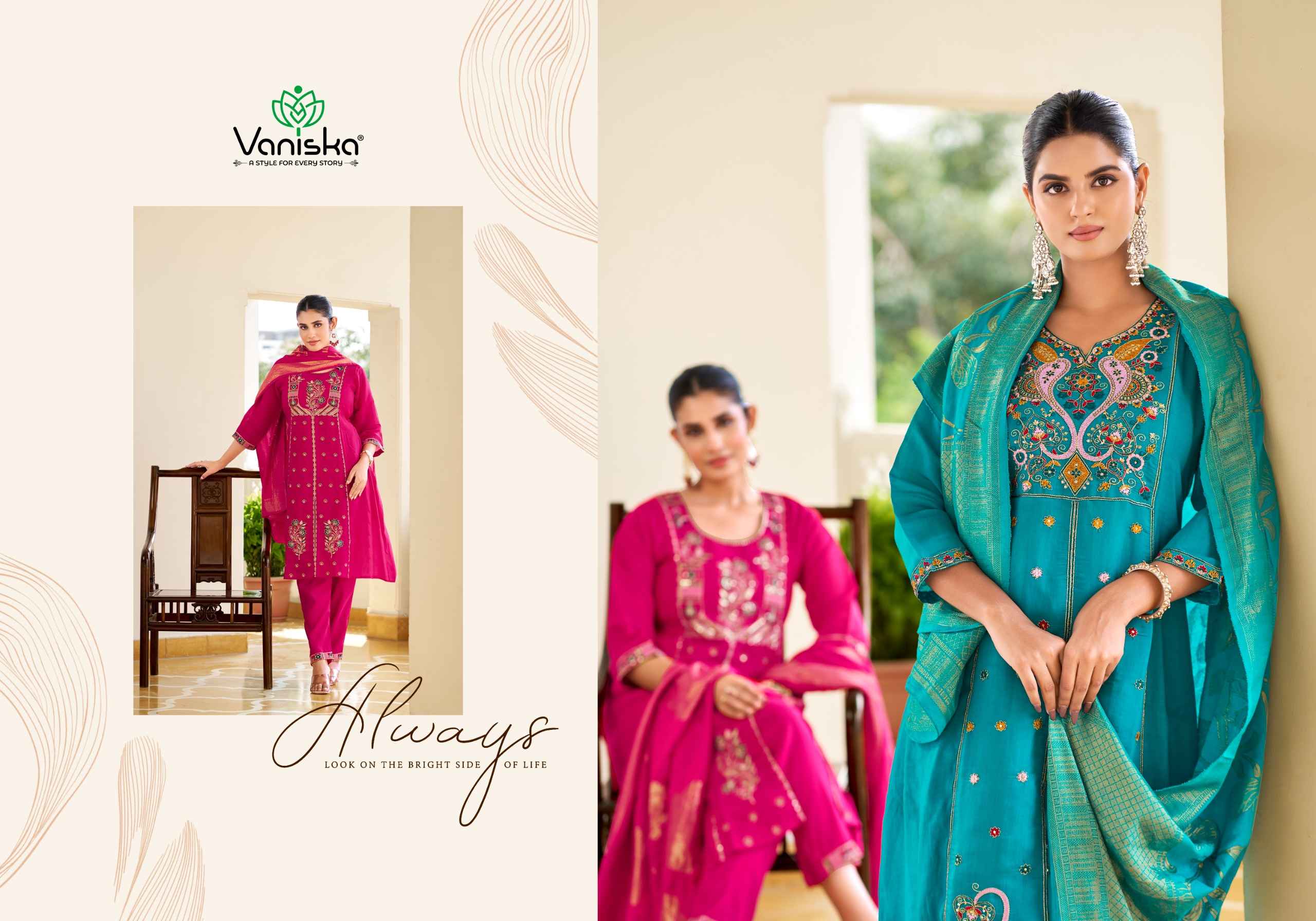 Vaniska Fashion Sayuri Vol 1 Chanderi Silk Kurti Combo 6 pcs Catalogue