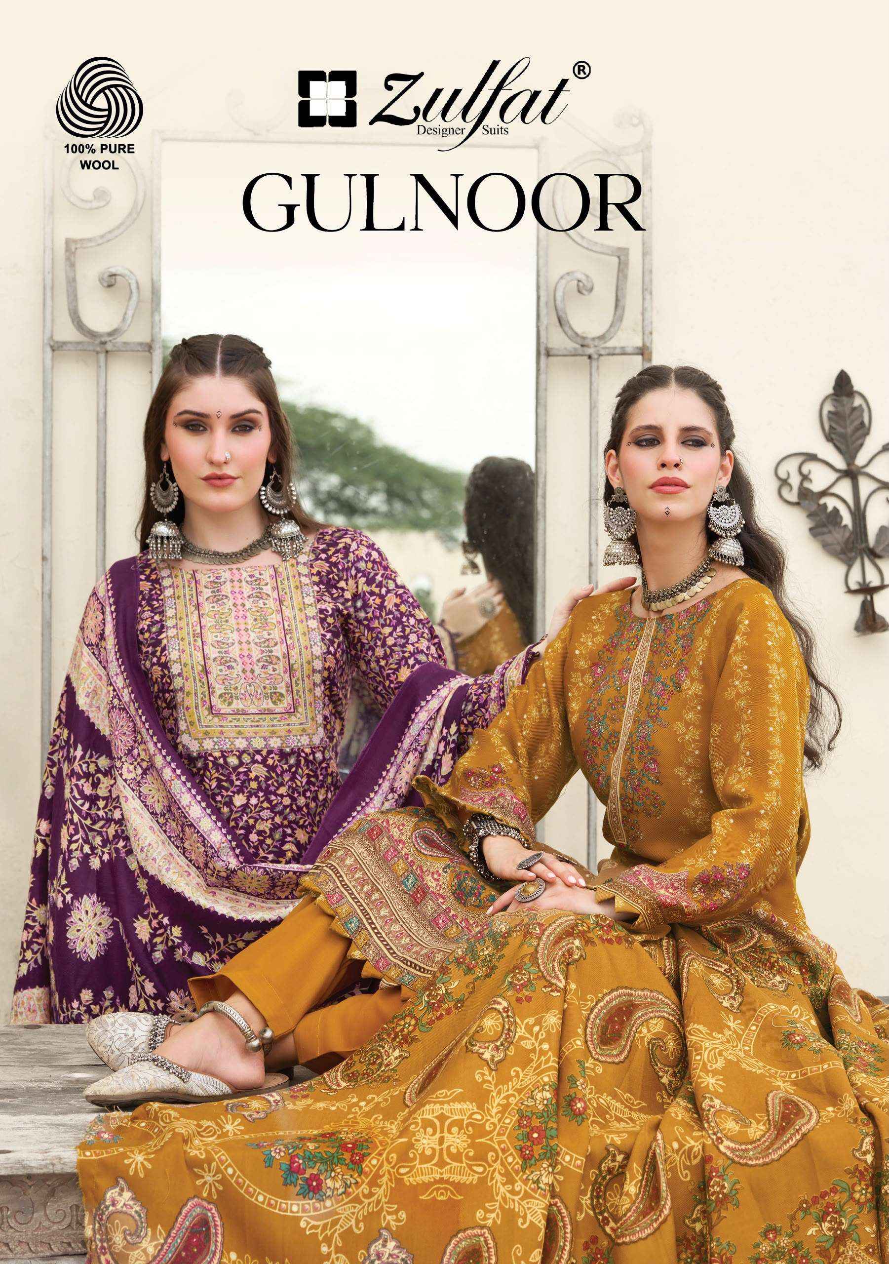Zulfat Gulnoor Woollen Pashmina Dress Material 6 pcs Catalogue