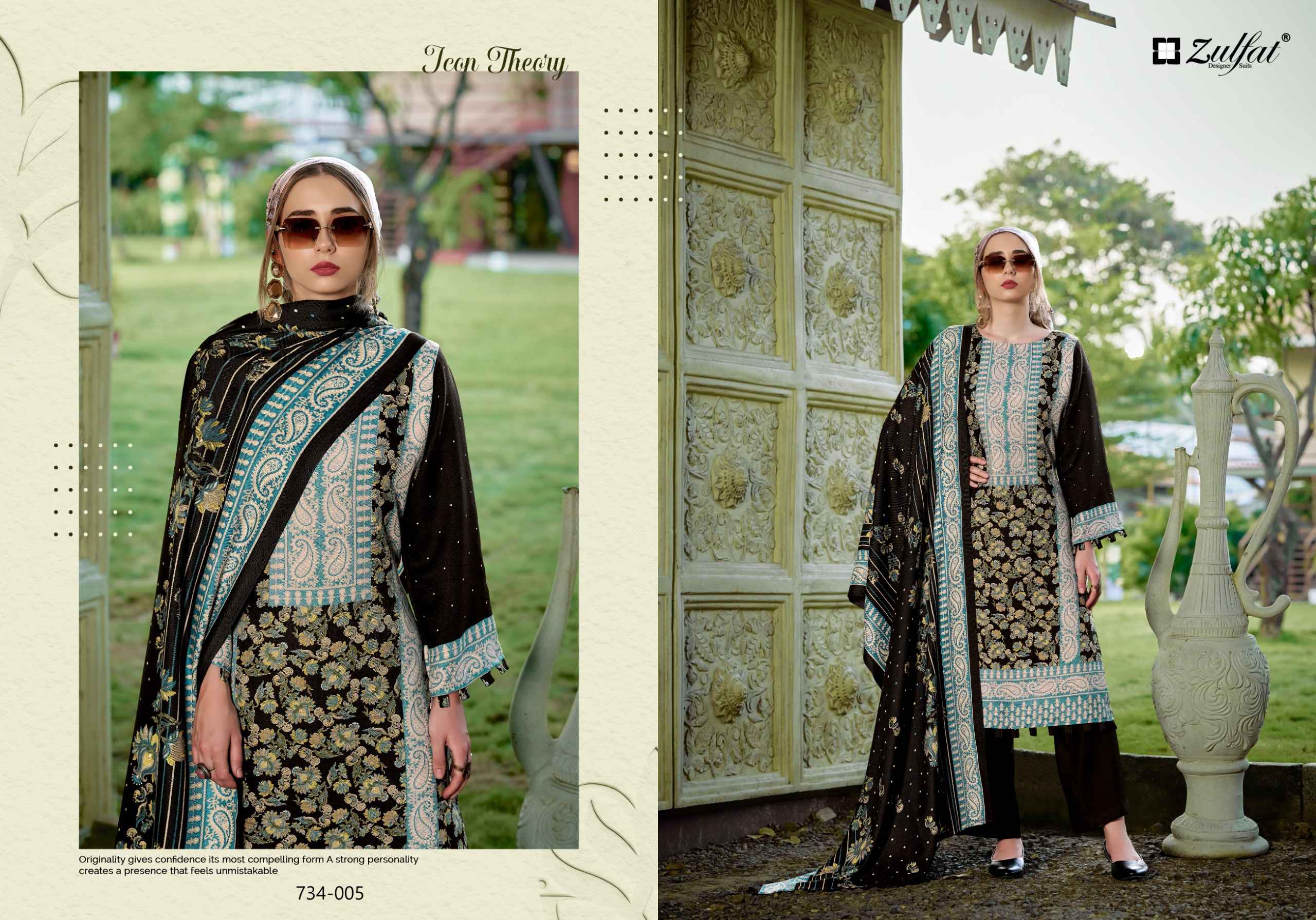Zulfat Shahinoor Woollen Pashmina Dress Material 5 pcs Catalogue